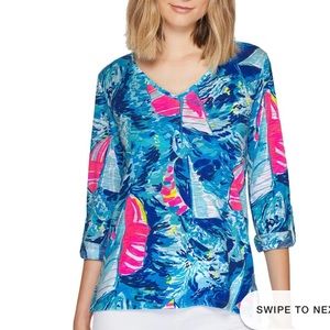 Lilly Pulitzer Jennifer long sleeve tee xs NWT